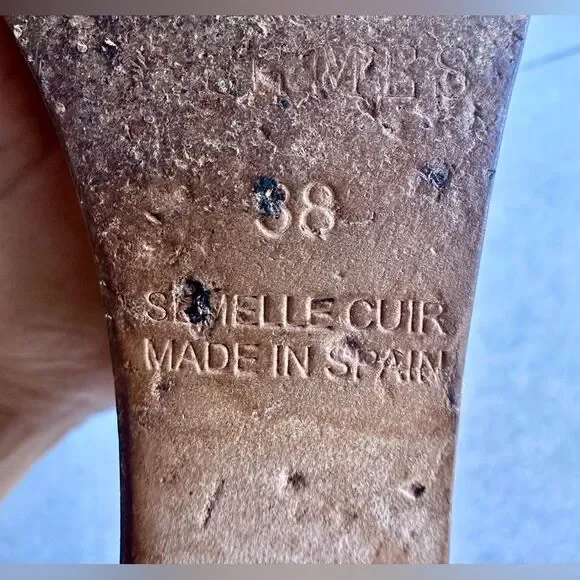 Hermes Tan Suede and Leather Wooden Wedge Ibiza Sandals size 38 - Picture 13 of 15